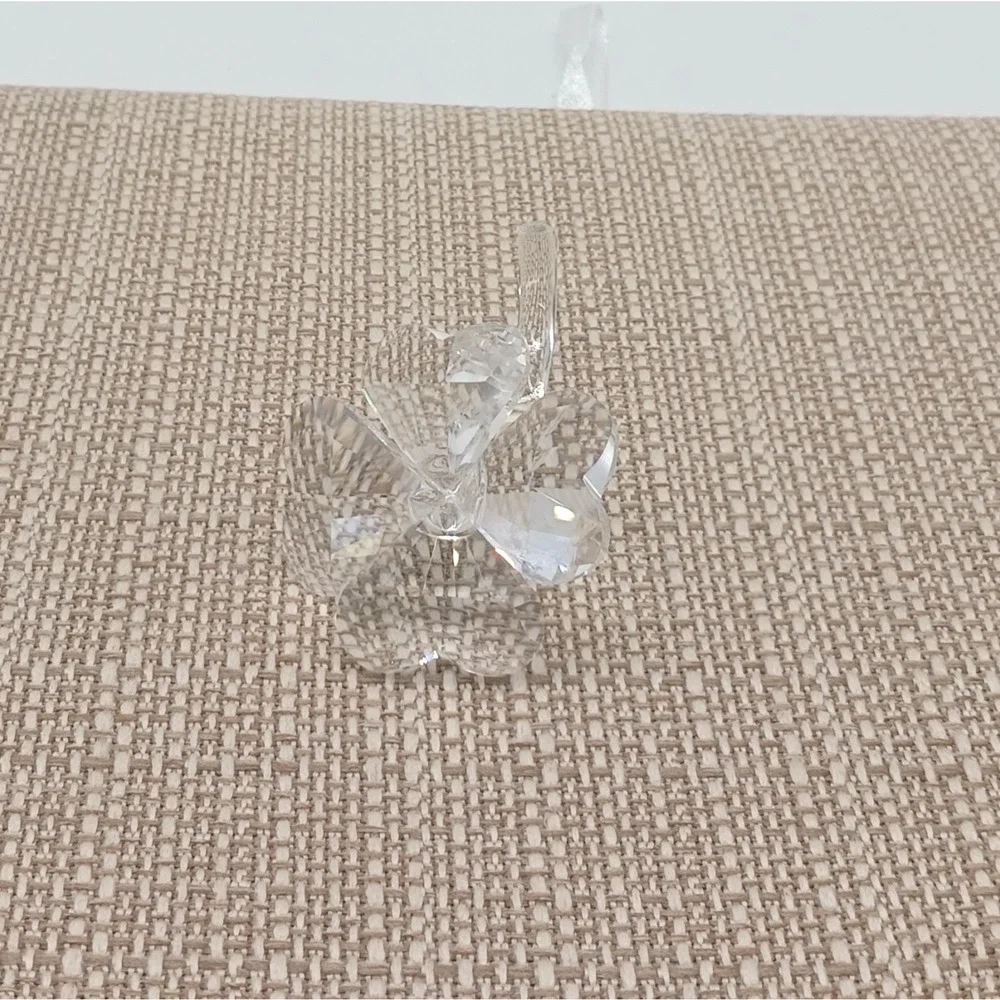 Swarovski Silver Crystal Four Leaf Clover Figurine Faceted Glass Collectible